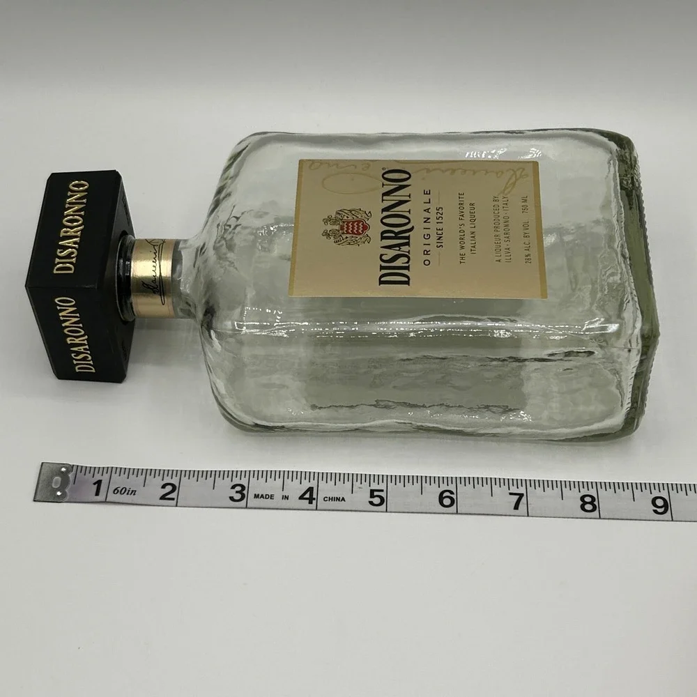 Disaronno Originale Italian Liqueur Empty Glass Bottle 750ml Decorative Craft